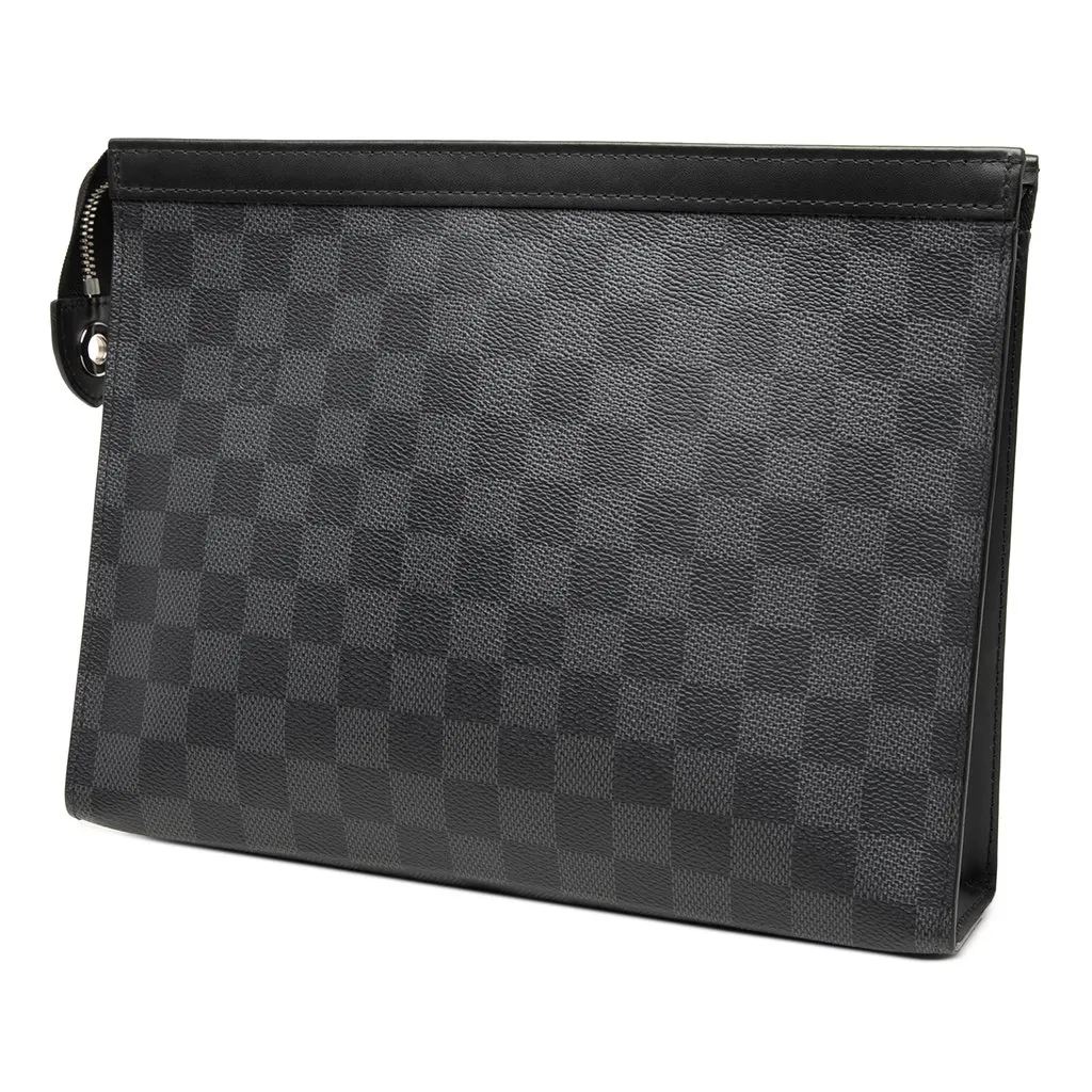 Louis Vuitton Damier Graphite Pochette Voyage MM Black Very good - Back View