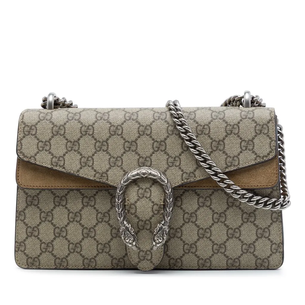 Gucci Medium GG Supreme Dionysus Shoulder Bag Beige Very good - Front View