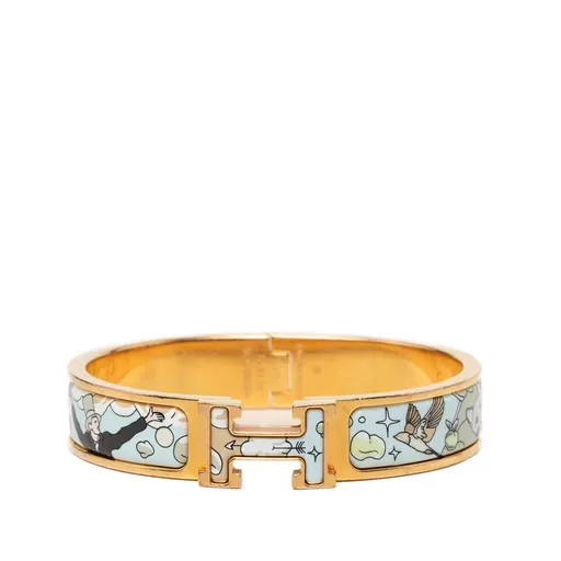 Hermès Narrow Enamel Dans Les Nuages Clic H Bracelet PM