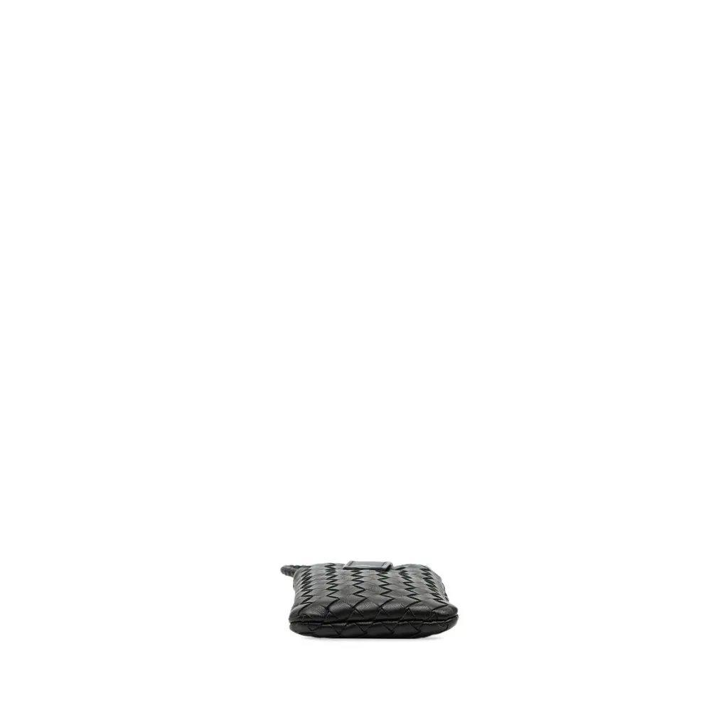 Bottega Veneta Nappa Intrecciato Phone Holder Black Leather Very good - Inside View