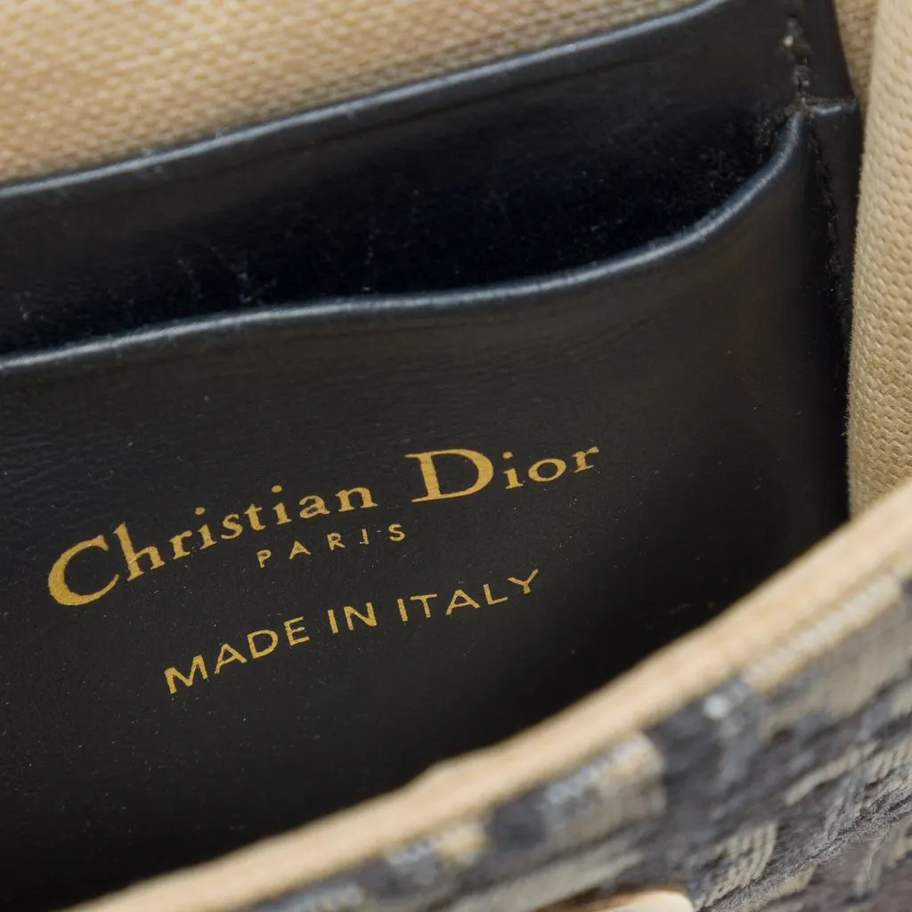 Dior Oblique Canvas Saddle Phone Holder Crossbody Blue Very good - Box View