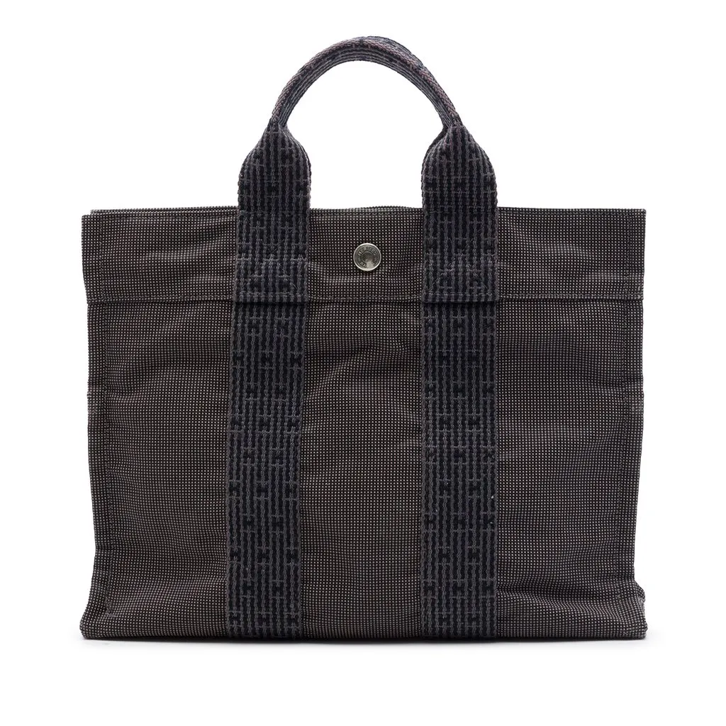 Hermès Canvas Herline PM Grey Canvas Good - Front View