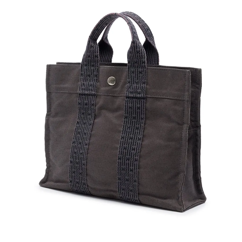 Hermès Canvas Herline PM Grey Canvas Good - Back View