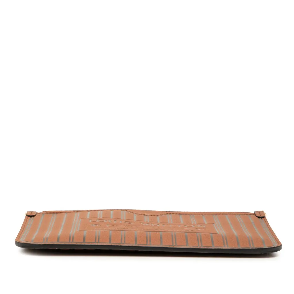 Louis Vuitton Inside Out Calfskin Neverfull MM Pouch Brown Leather Very good - Inside View