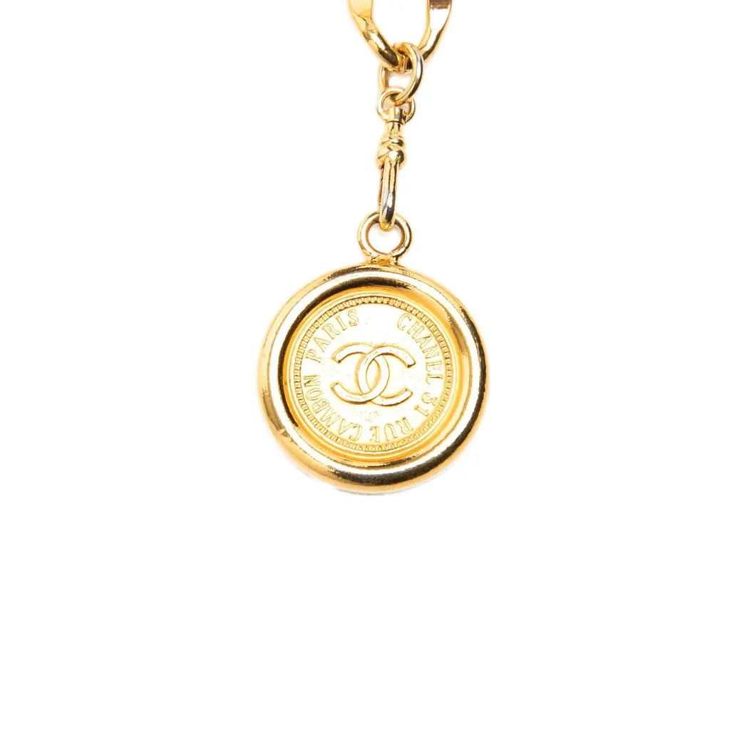 Chanel Gold Plated CC Medallion Chain Belt Gold Metal Very good - Back View