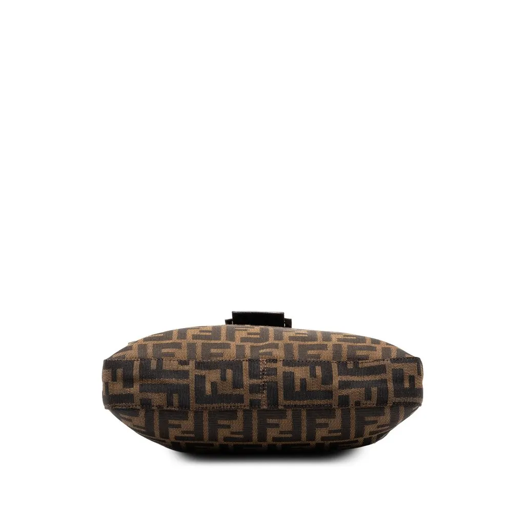 Fendi Zucca Canvas Shoulder Bag Brown Canvas Good - Inside View