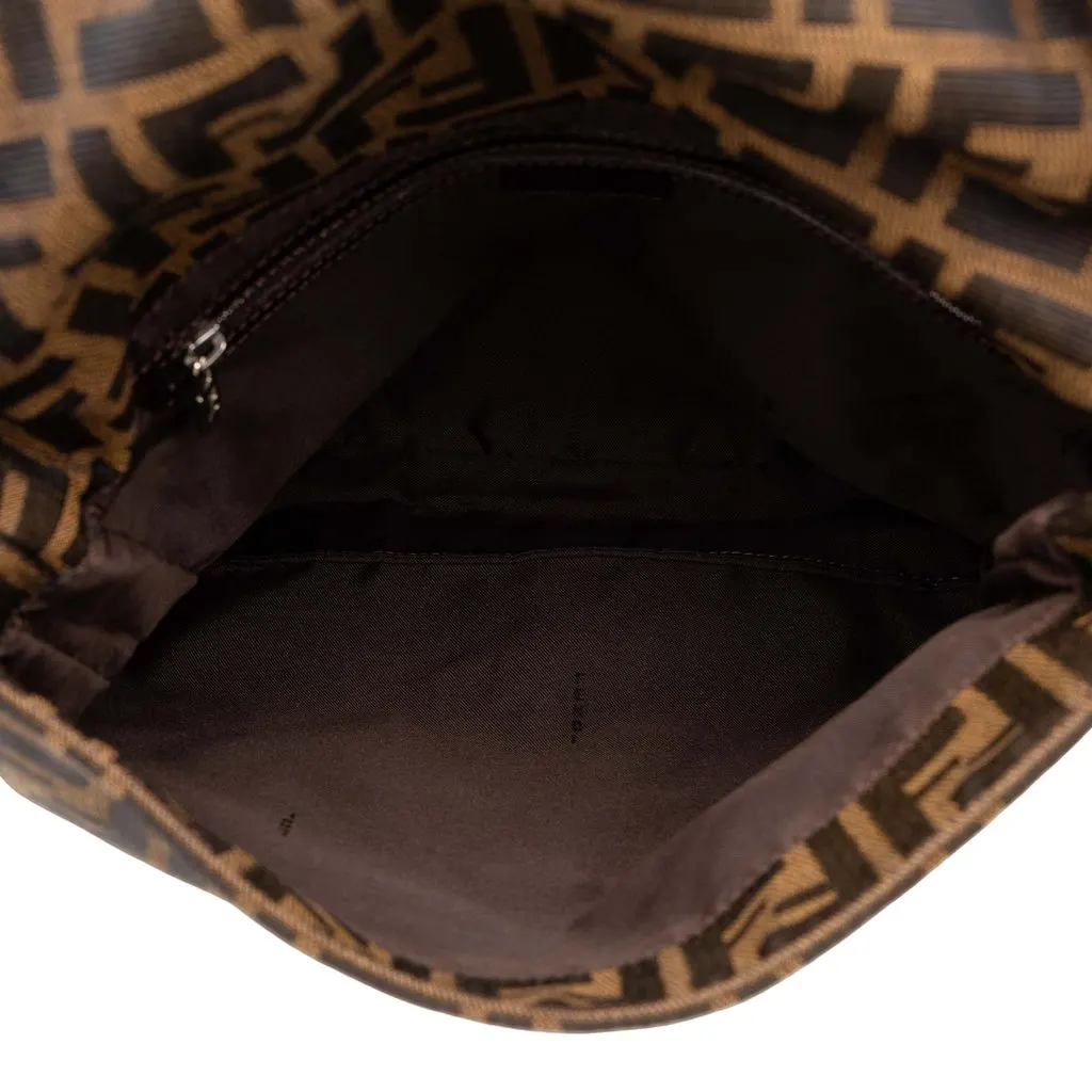 Fendi Zucca Canvas Shoulder Bag Brown Canvas Good - Model View