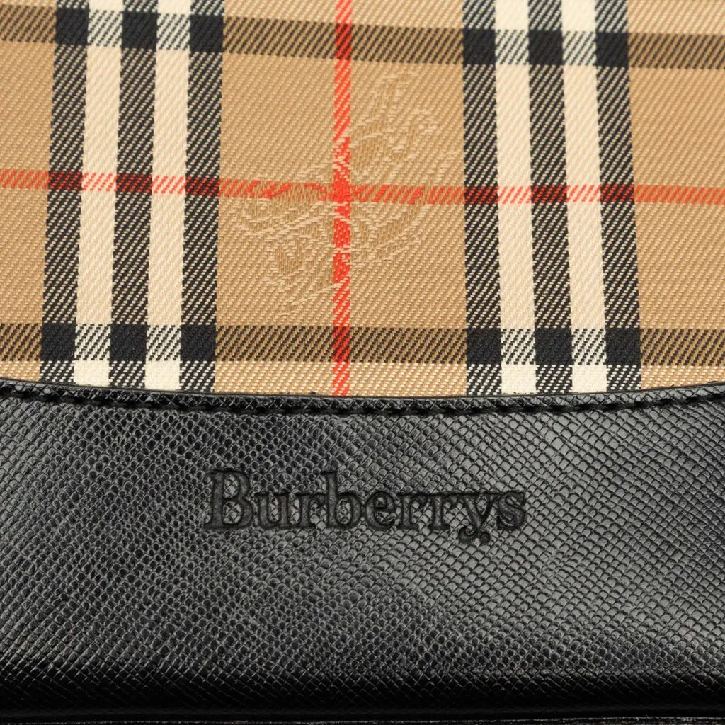 Burberry Haymarket Check Canvas Tote Beige Canvas Good - Box View