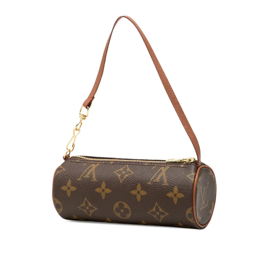 Louis Vuitton Monogram Papillon Pochette Brown Canvas Good - Back View