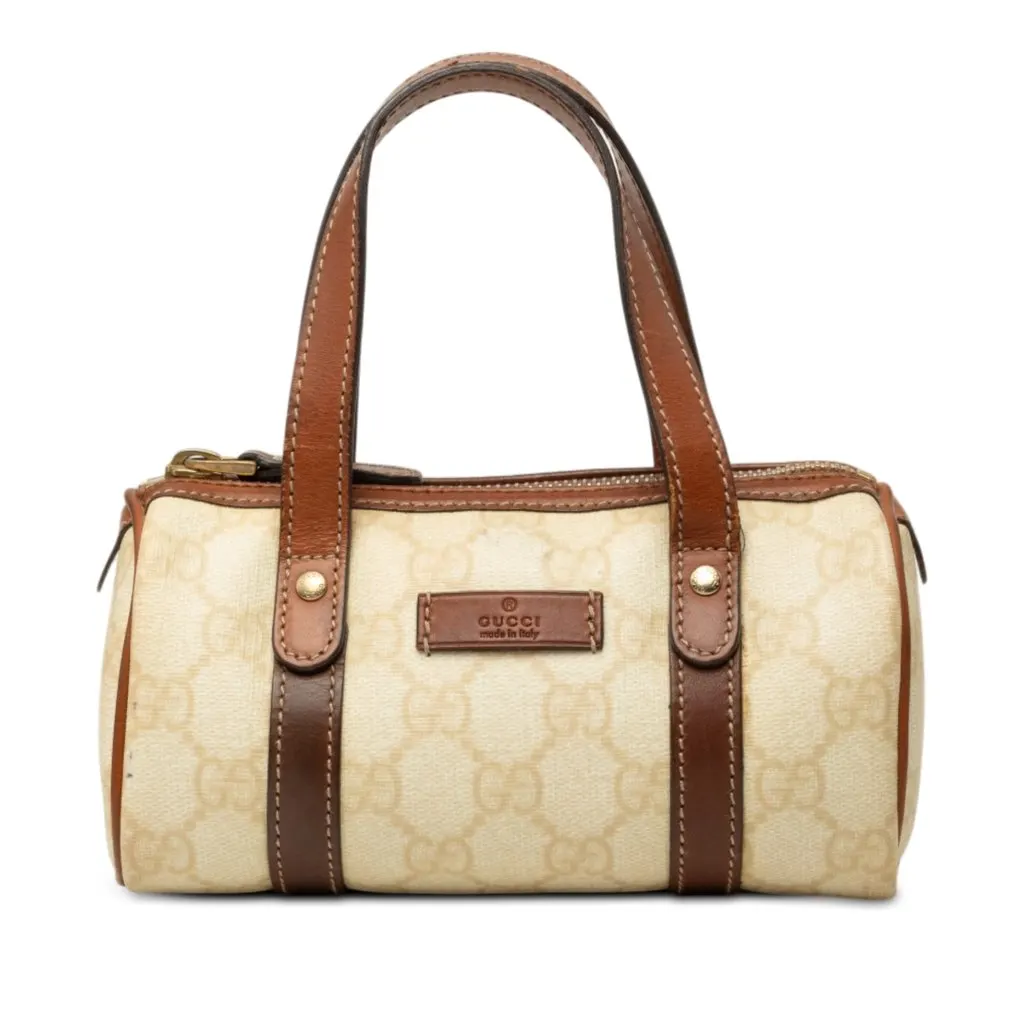 Gucci Mini GG Supreme Joy Boston Bag White Good - Front View