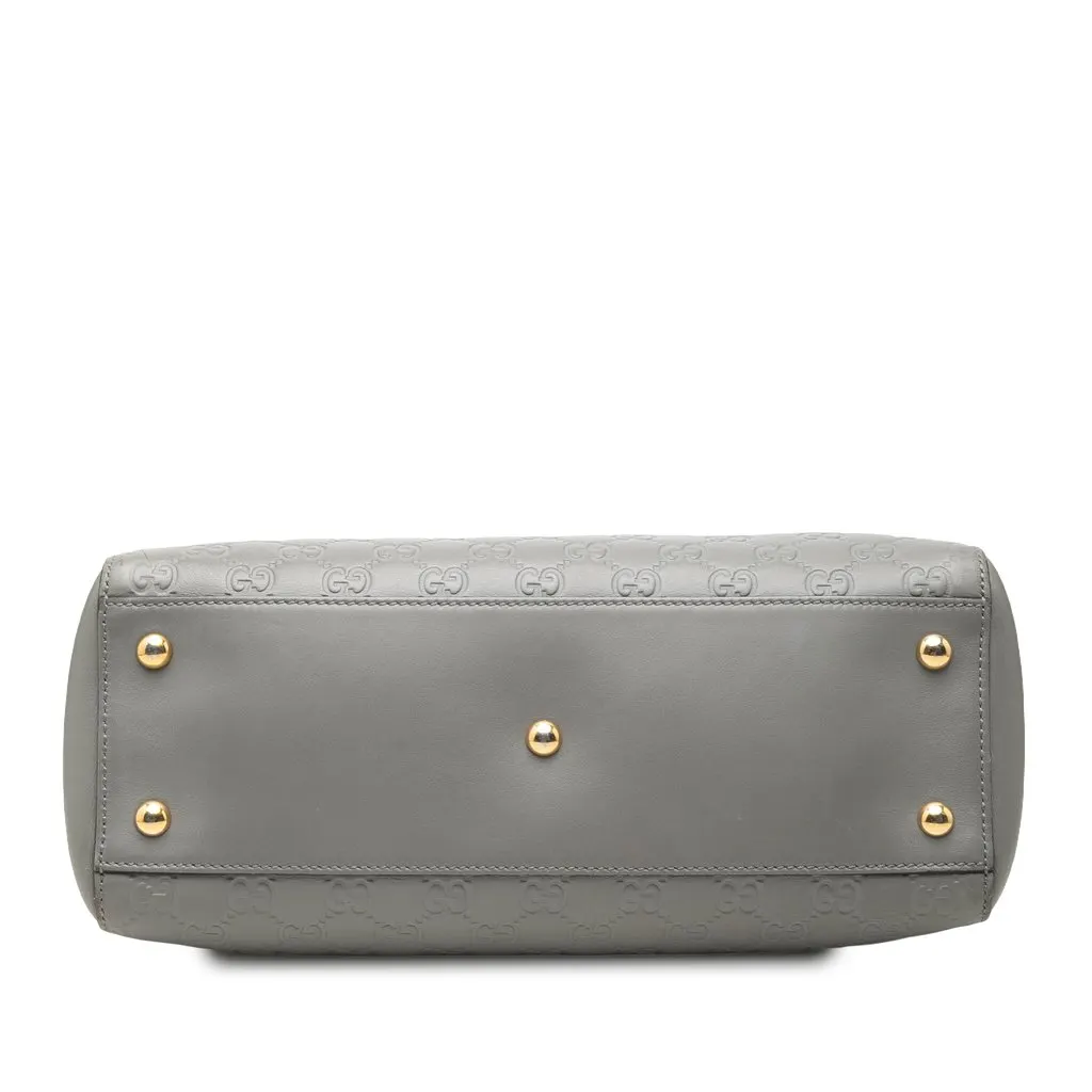 Gucci Medium Guccissima Soft Shoulder Bag Grey Leather Good - Inside View
