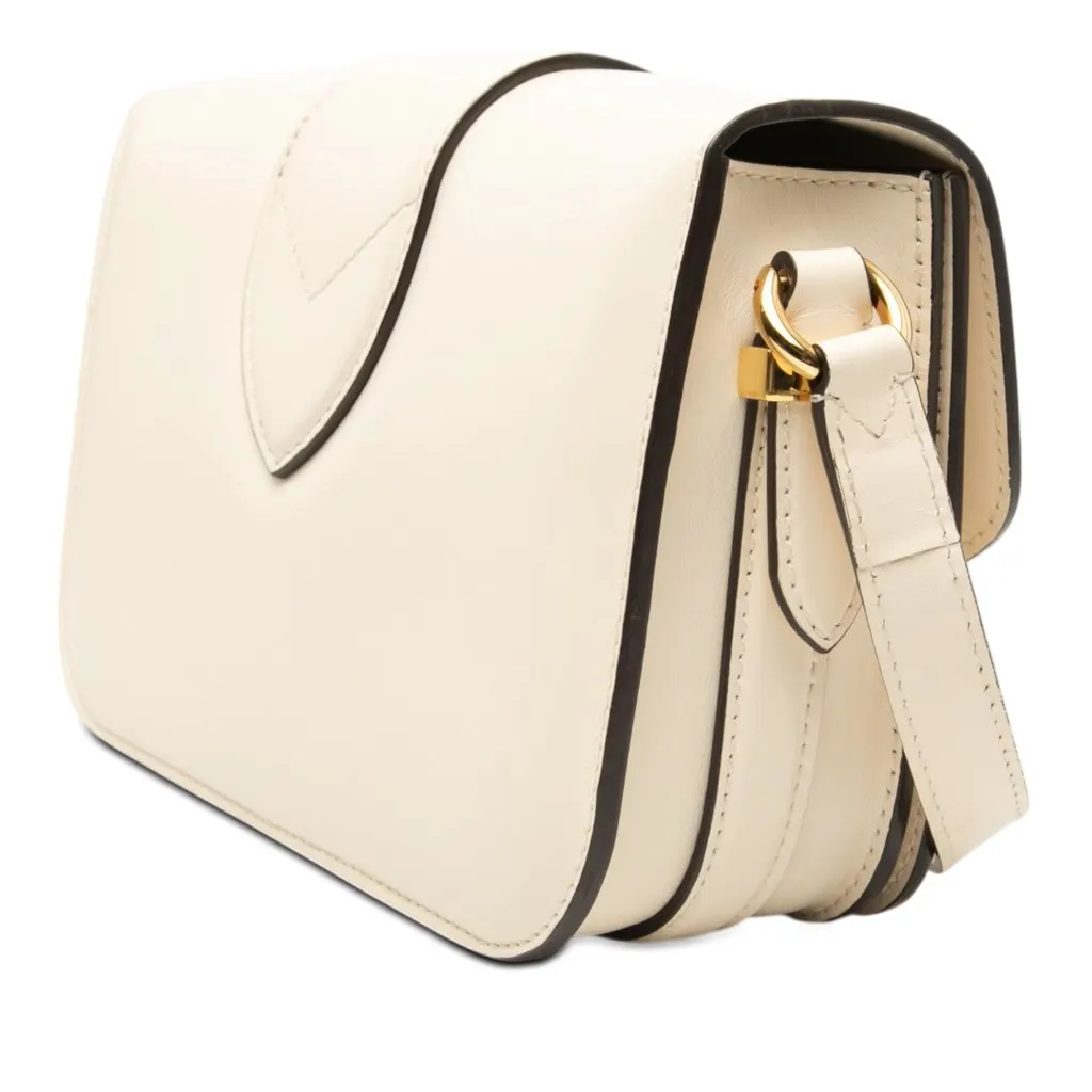 Louis Vuitton Calfskin LV Pont 9 Soft MM White Leather Very good - Back View