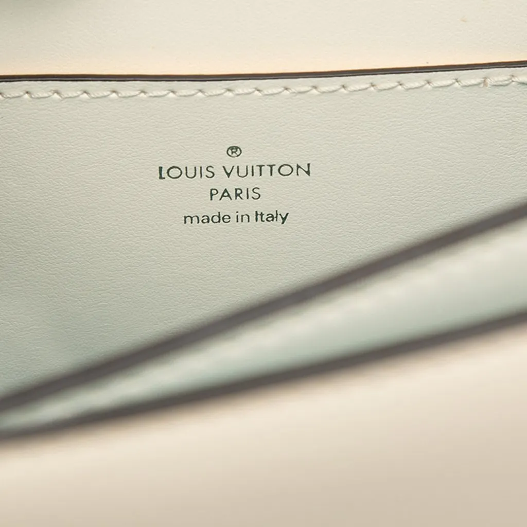Louis Vuitton Calfskin LV Pont 9 Soft MM White Leather Very good - Box View