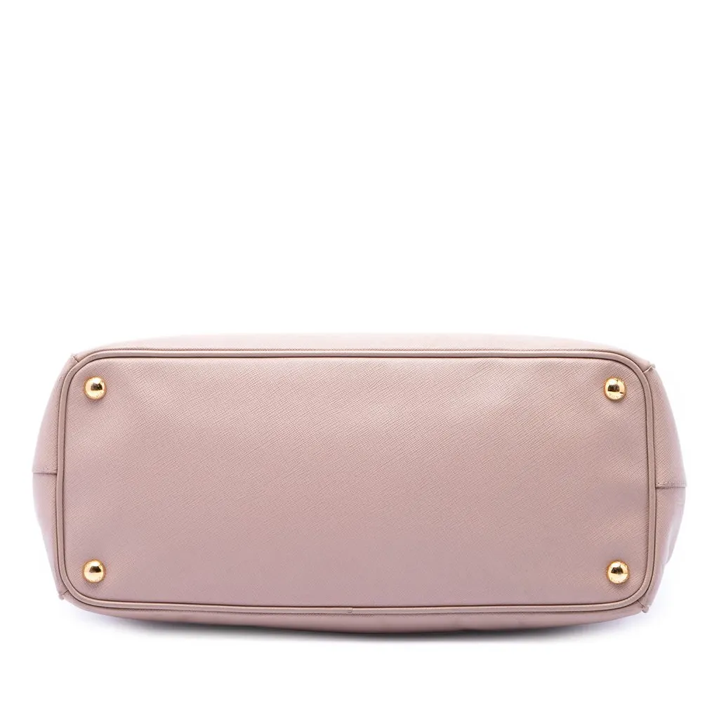 Prada Large Saffiano Lux Galleria Double Zip Satchel Brown Leather Very good - Inside View