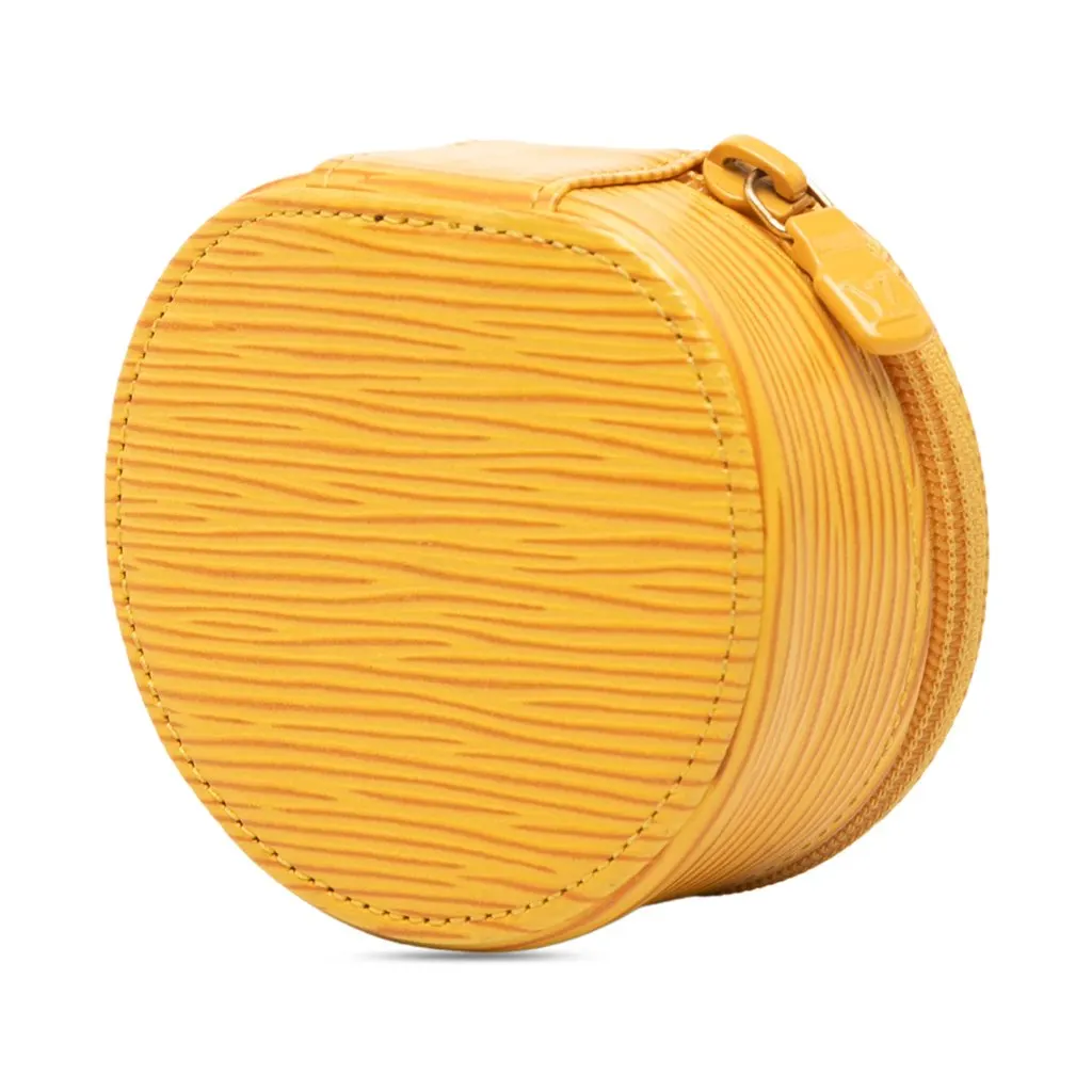 Louis Vuitton Epi Ecrin Bijoux Travel Jewelry Case Yellow Leather Very good - Back View