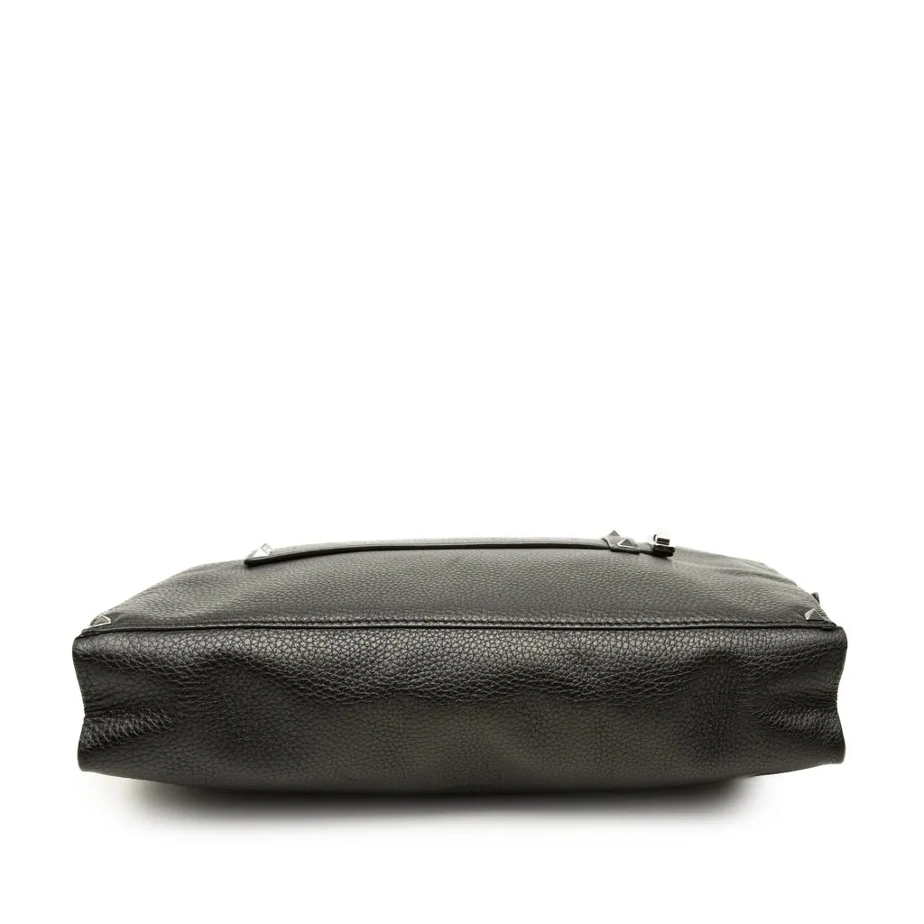 Valentino Grained Calfskin Rockstud Clutch Black Leather Very good - Inside View