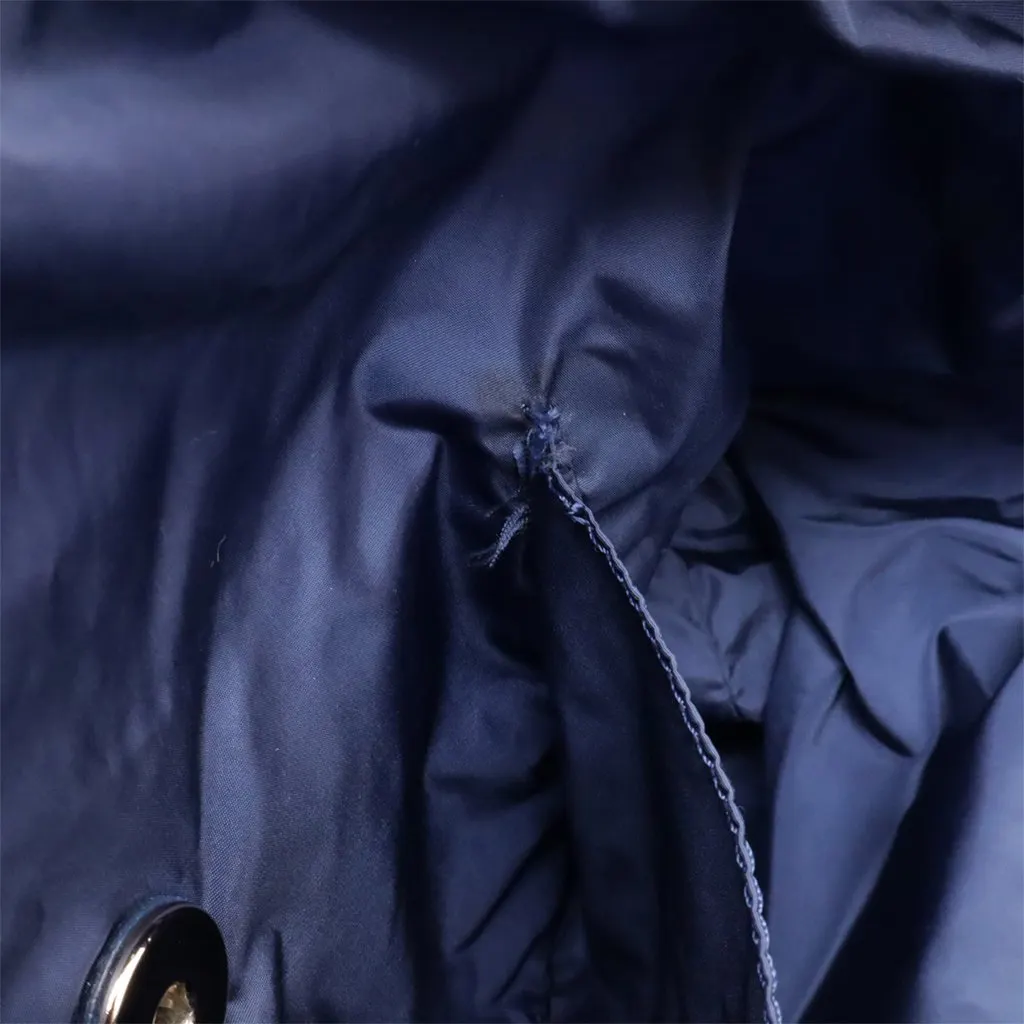 Chanel CC Nylon Tweed Printed Backpack Blue Very good - Model View