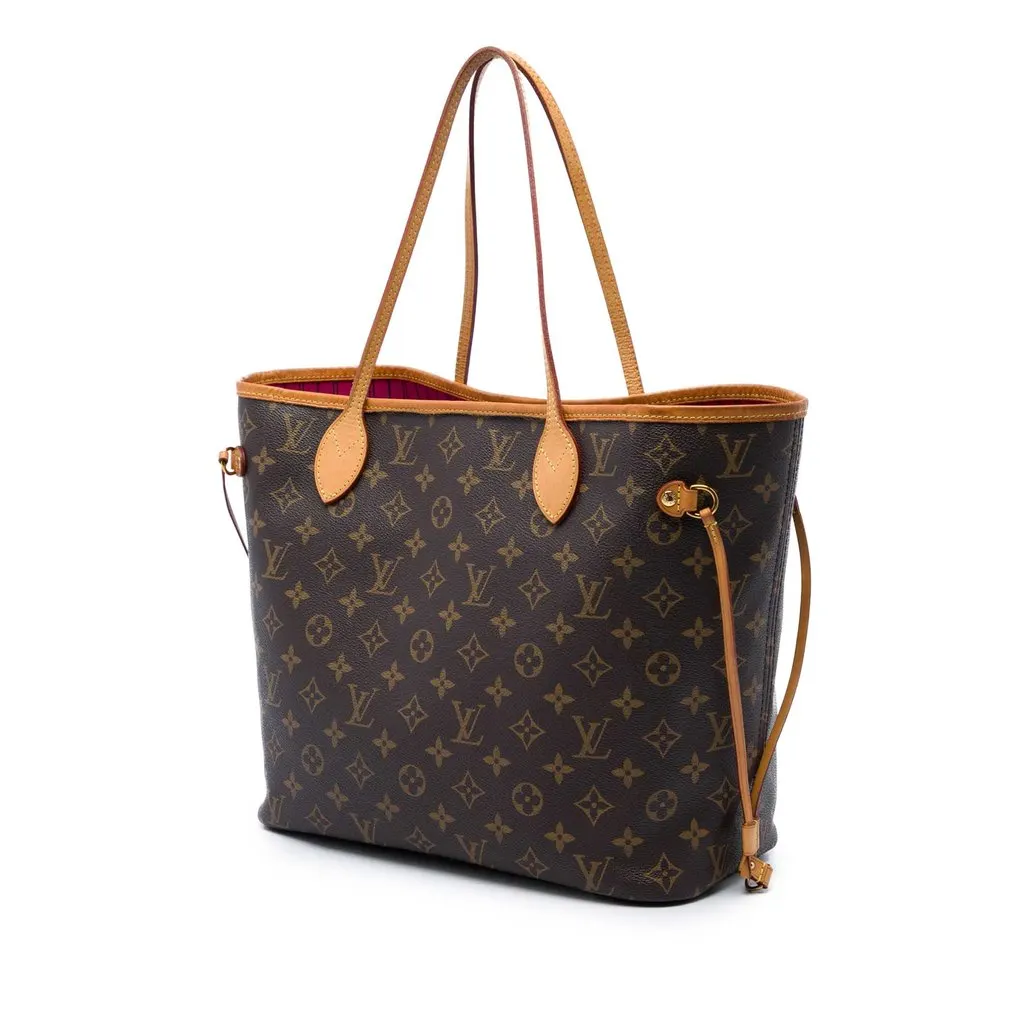 Louis Vuitton Monogram Neverfull MM Brown Canvas Very good - Back View