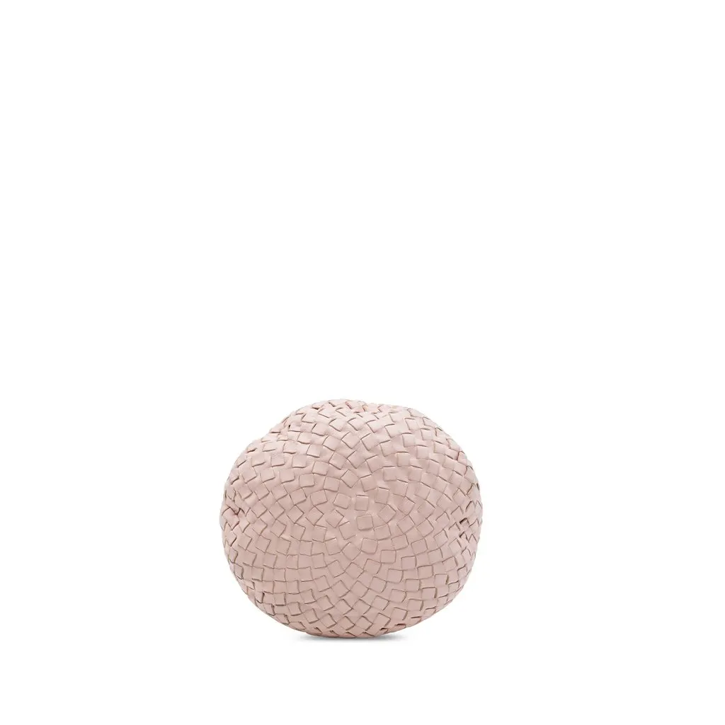 Bottega Veneta Nappa Intrecciato Drawstring Bucket Bag Pink Leather Good - Inside View