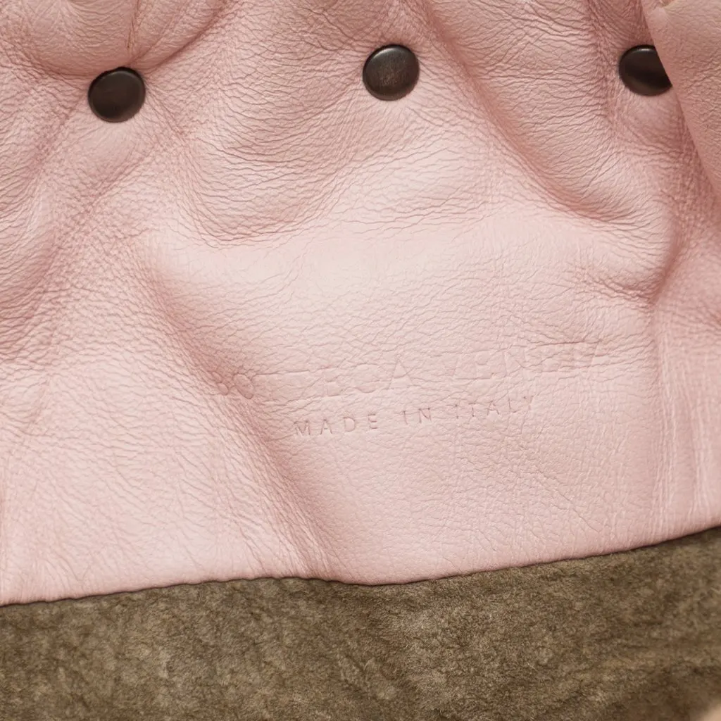 Bottega Veneta Nappa Intrecciato Drawstring Bucket Bag Pink Leather Good - Box View