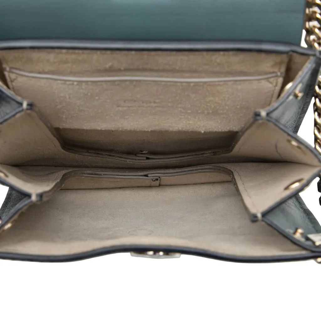 Chloé Mini Calfskin and Suede Faye Bracelet Bag Blue Leather Very good - Model View
