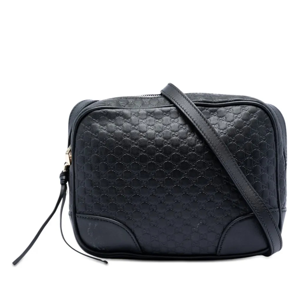 Gucci Microguccissima Bree Crossbody Black Leather Very good - Front View