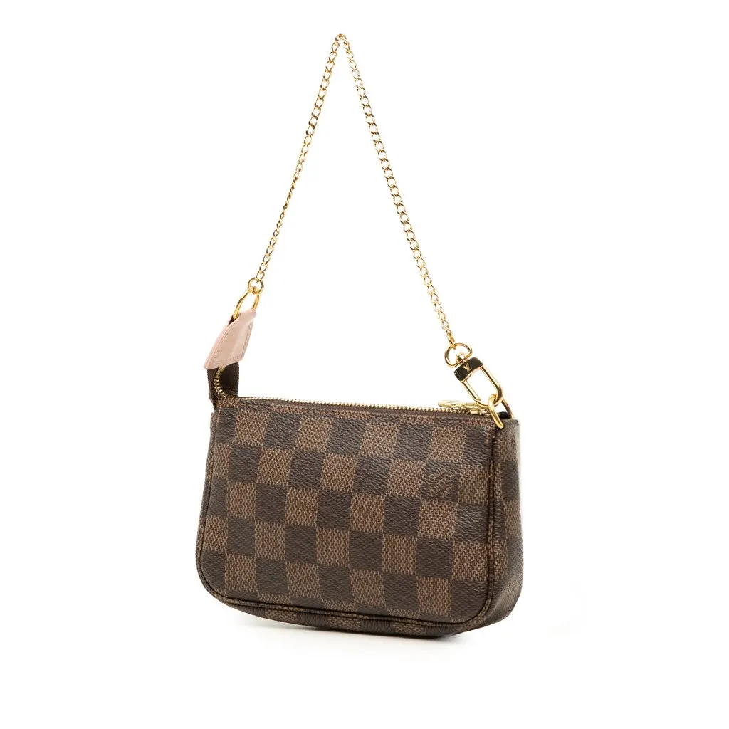 Louis Vuitton Damier Ebene Vivienne Holiday Mini Pochette Accessoires Brown Canvas Very good - Back View