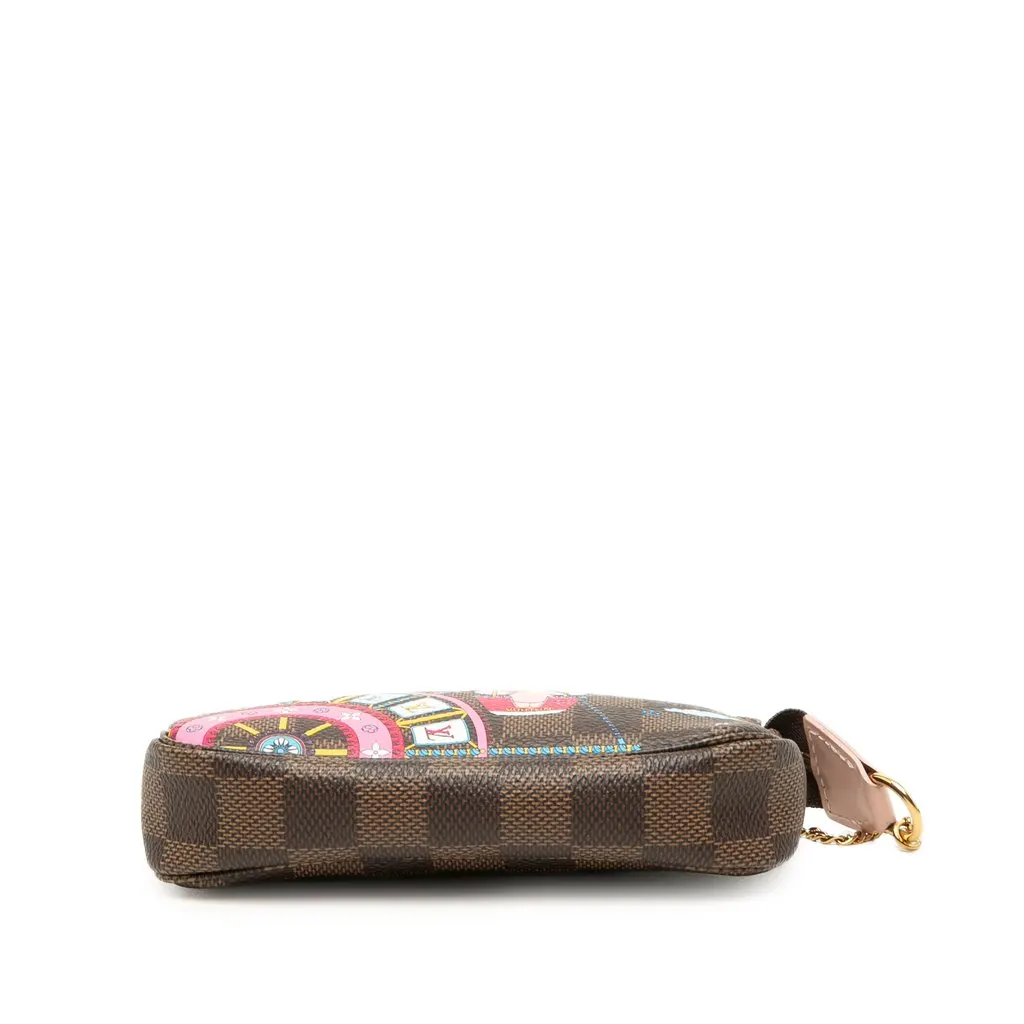 Louis Vuitton Damier Ebene Vivienne Holiday Mini Pochette Accessoires Brown Canvas Very good - Inside View