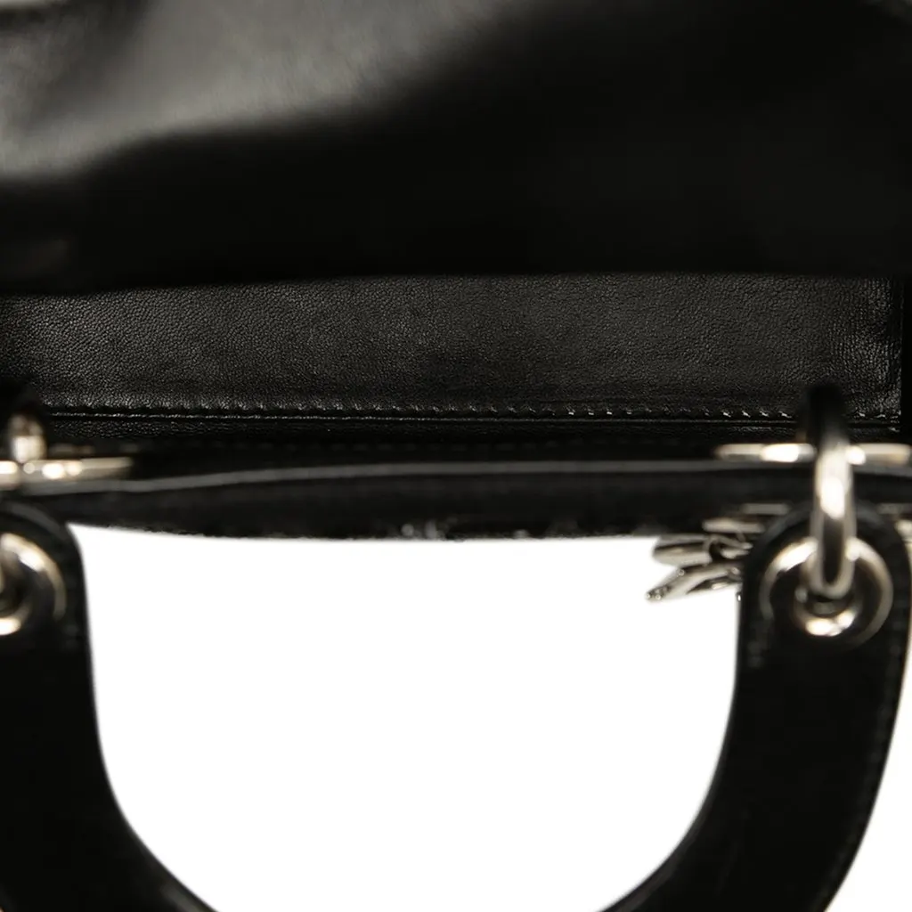 Dior Mini Wool and Sequins Lady Dior Black Wool Good - Model View