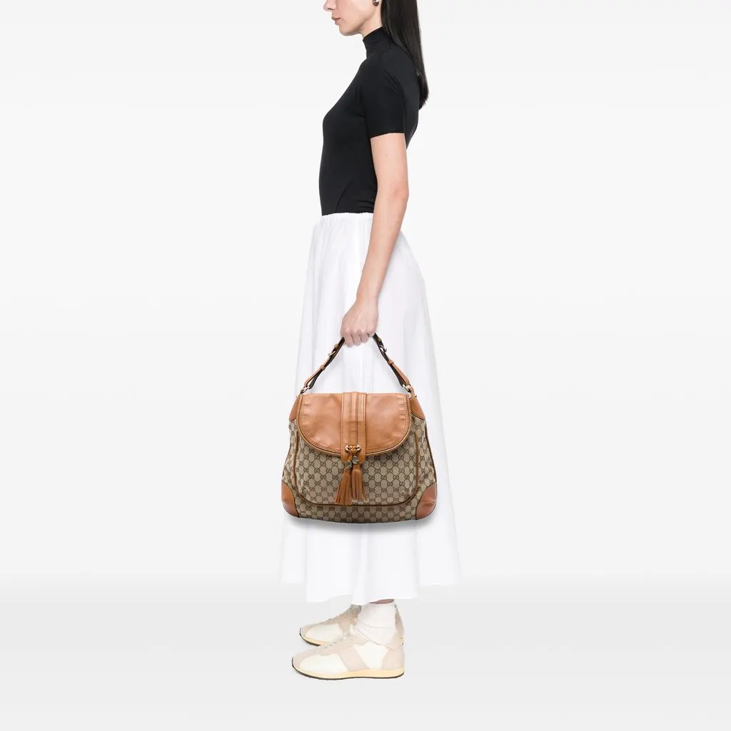Gucci GG Canvas Marrakech Shoulder Bag Beige Very good - Box View