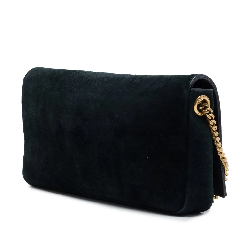 Saint Laurent Suede Monogram Kate 99 Tassel Bag Black Leather Very good - Back View