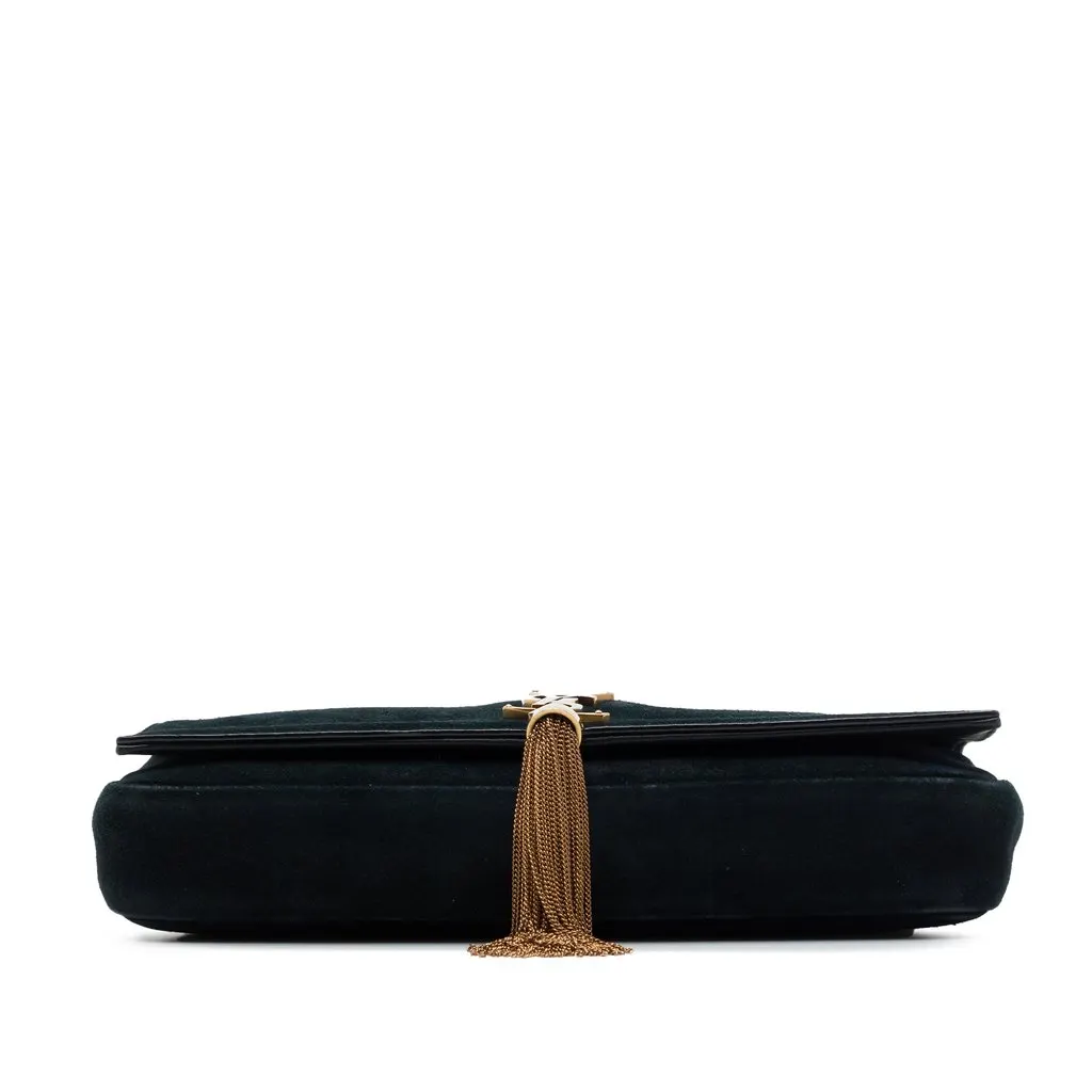 Saint Laurent Suede Monogram Kate 99 Tassel Bag Black Leather Very good - Inside View