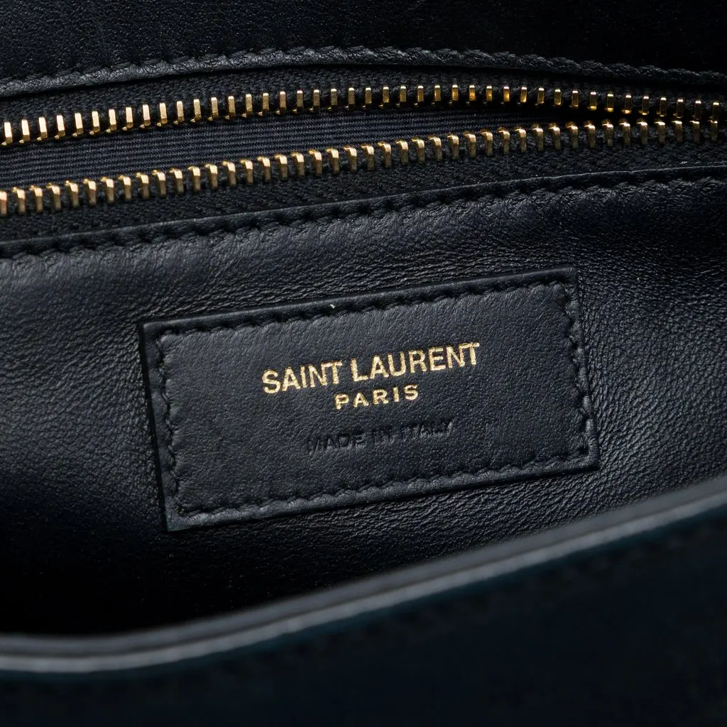 Saint Laurent Suede Monogram Kate 99 Tassel Bag Black Leather Very good - Box View