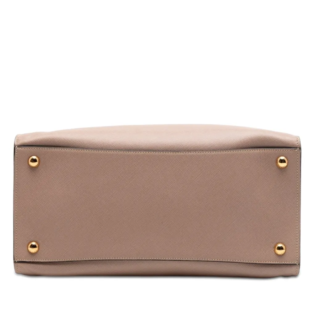 Prada Saffiano Soft Triple Pocket Tote Brown Leather Very good - Inside View