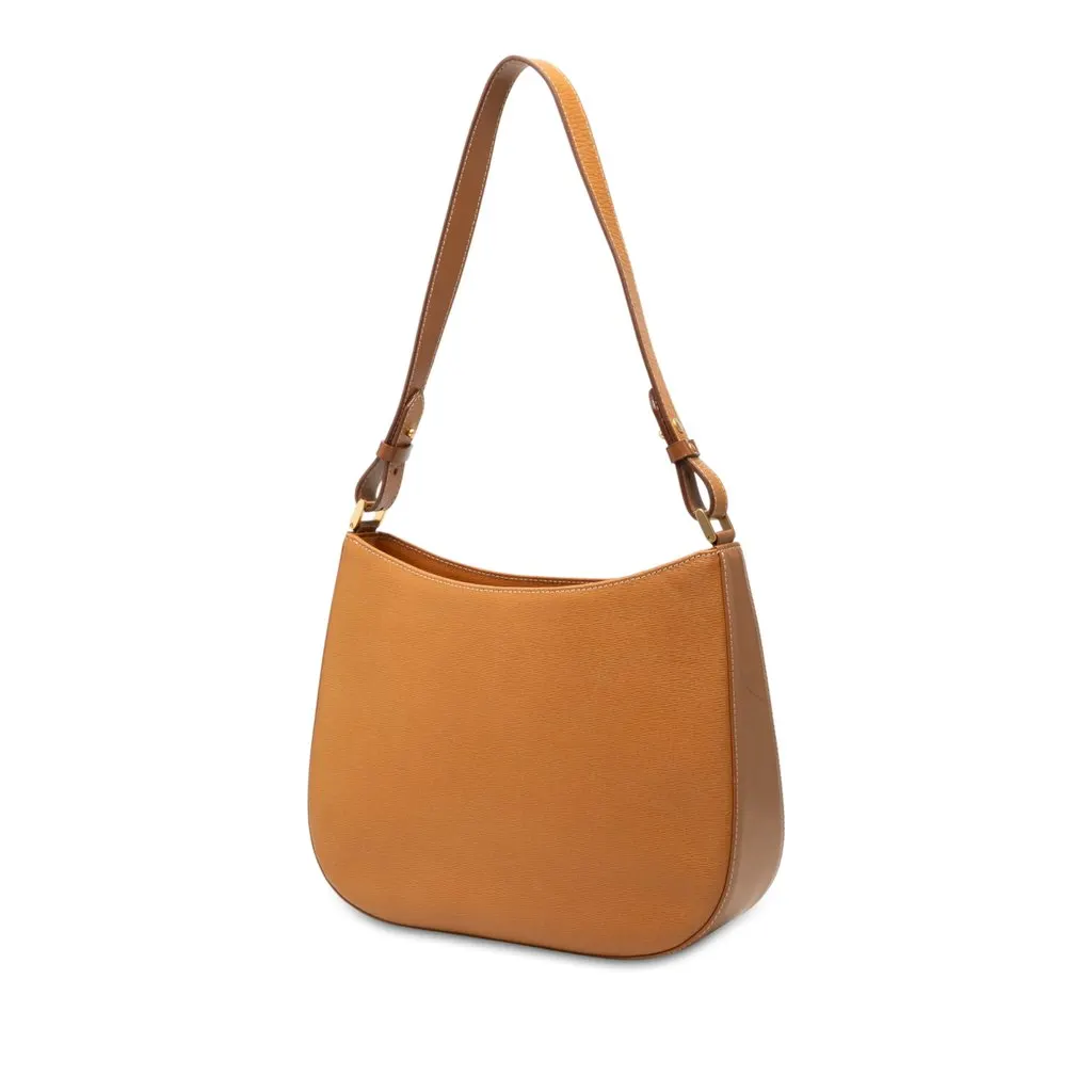 Burberry Leather Shoulder Bag Brown Leather Very good - Back View