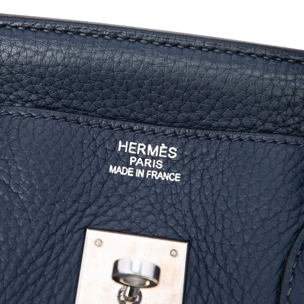 Hermès Togo Birkin Retourne 35 Blue Leather Very good - Box View