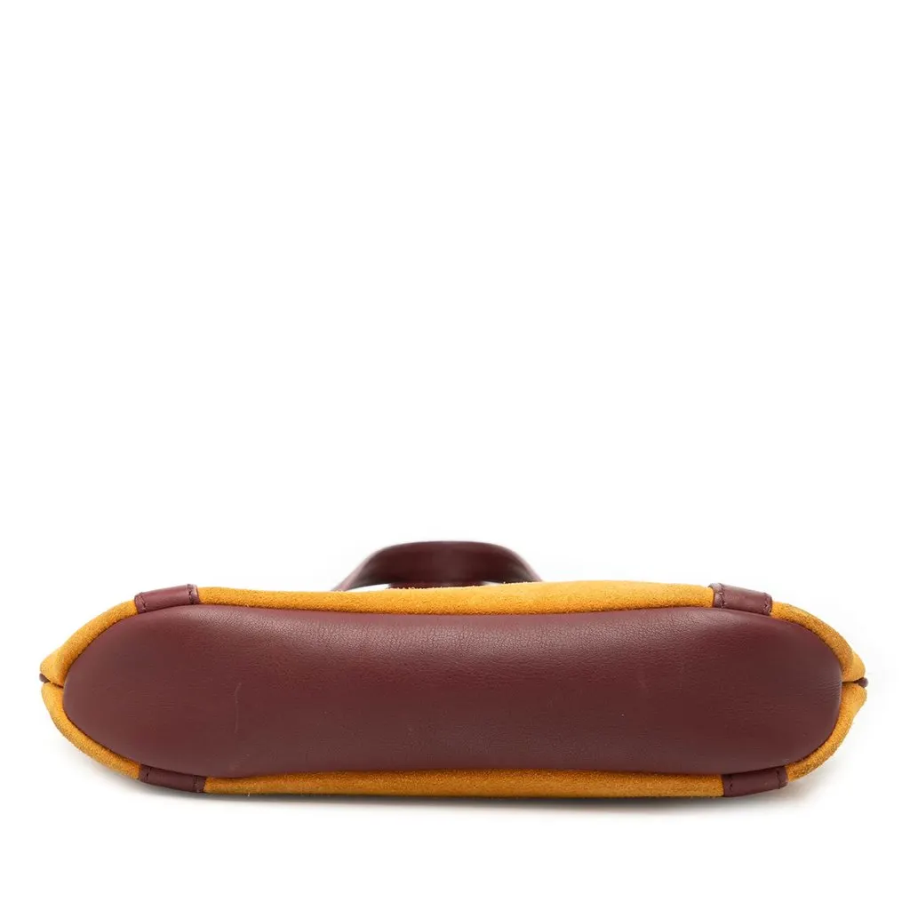 Loewe Suede Anagram Shoulder Bag Yellow Leather Very good - Inside View