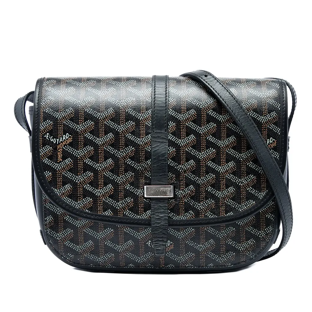 Goyard Goyardine Belvedere II PM Black Canvas Good - Front View