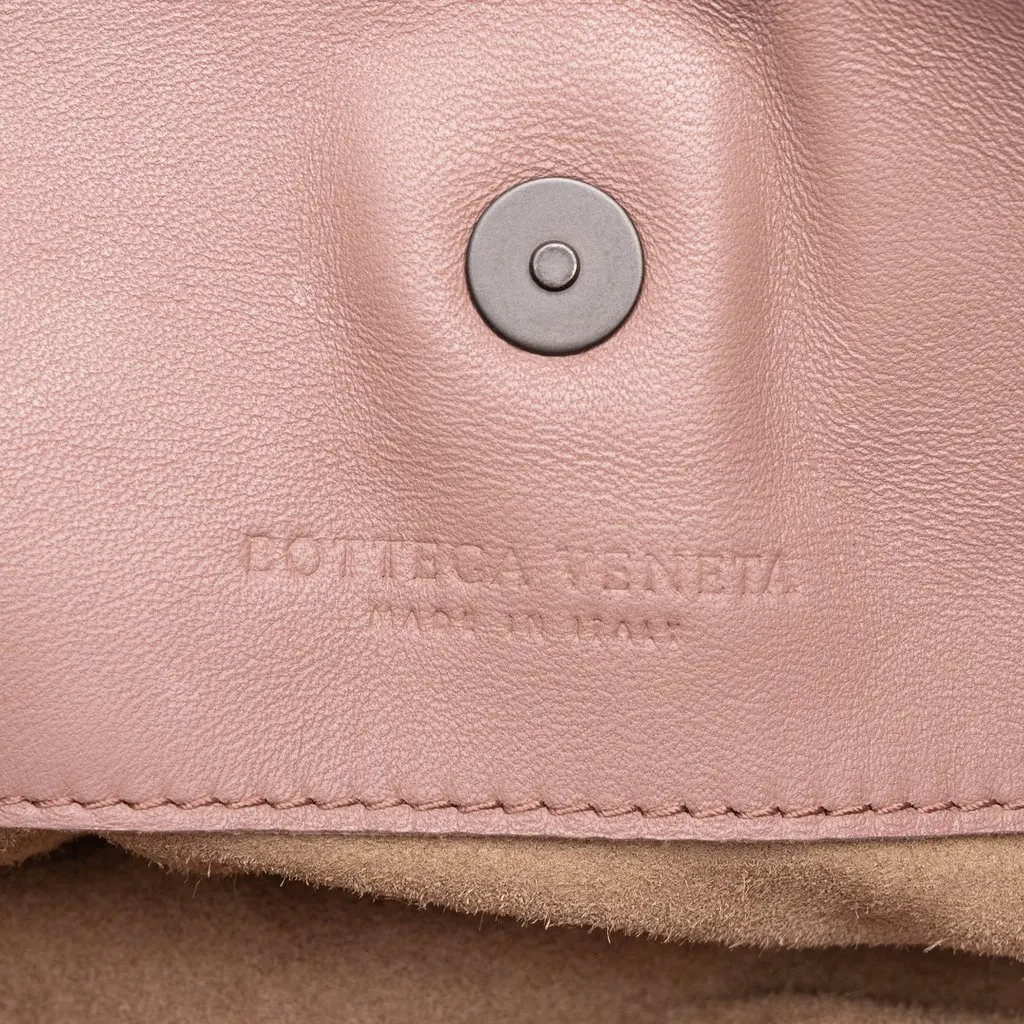 Bottega Veneta Medium Nappa Intrecciato Double Chain Tote Pink Leather Very good - Box View