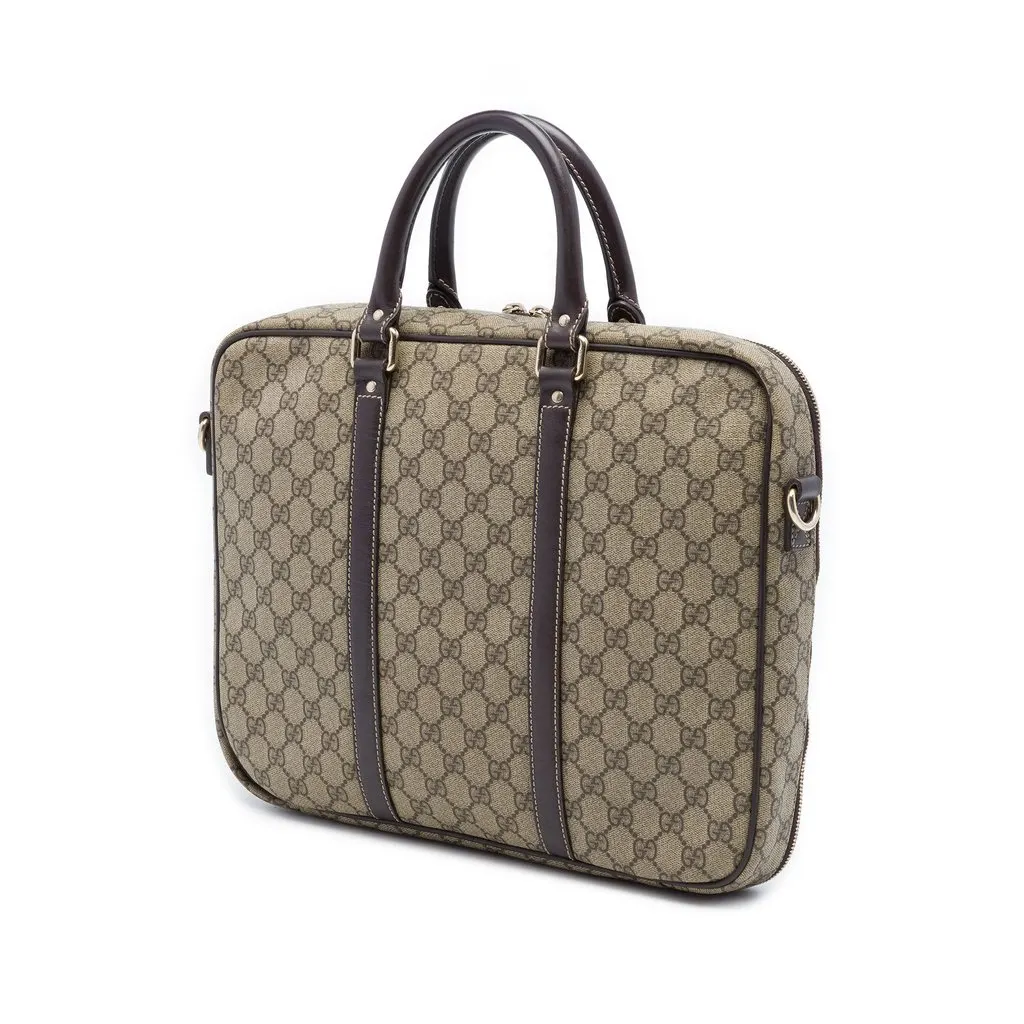 Gucci GG Supreme Business Bag Beige Very good - Back View