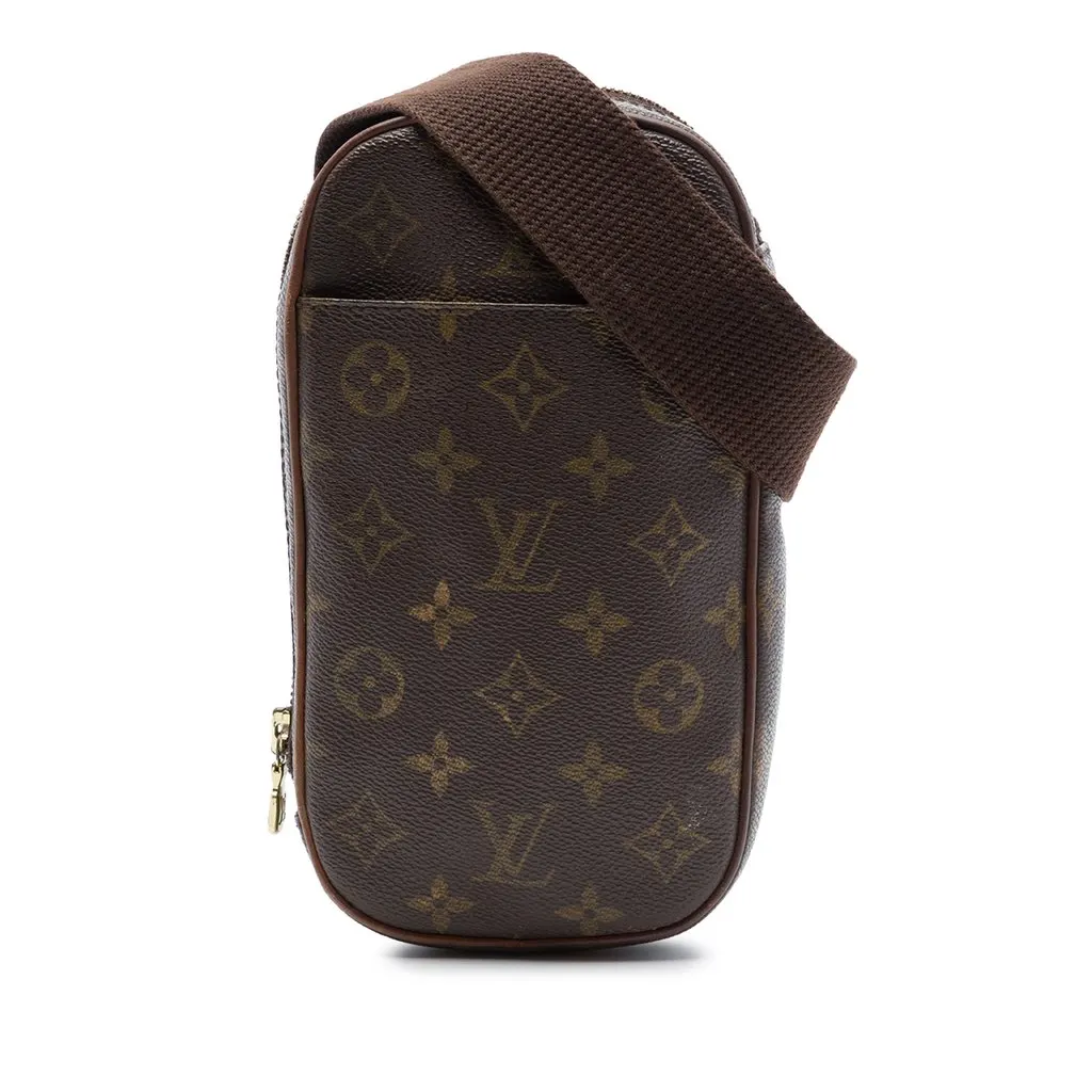 Louis Vuitton Monogram Pochette Gange Brown Good - Front View