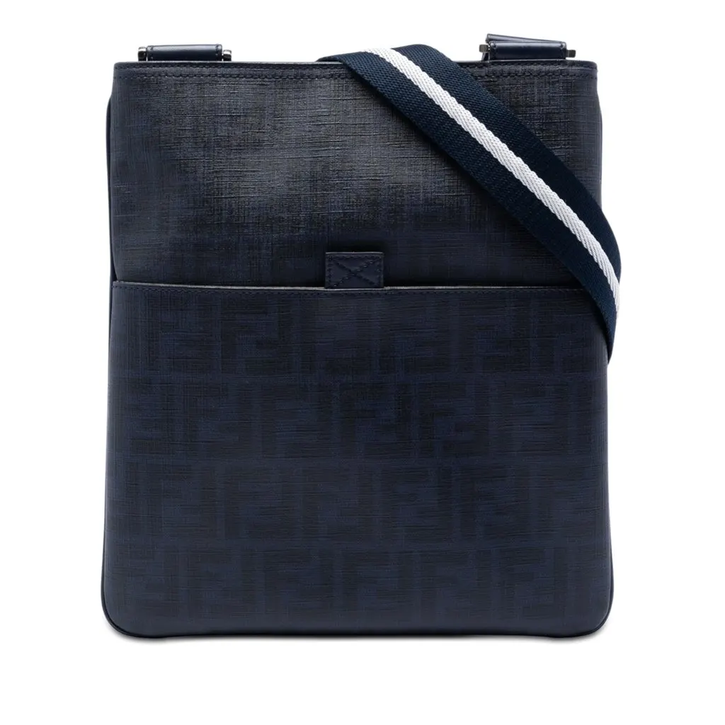 Fendi Zucca Spalmati Crossbody Blue Very good - Front View