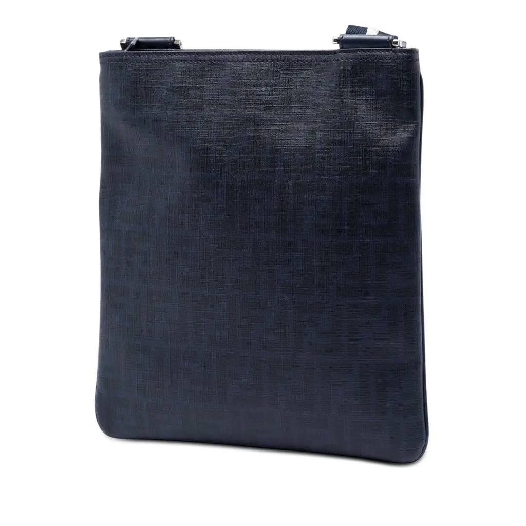 Fendi Zucca Spalmati Crossbody Blue Very good - Back View