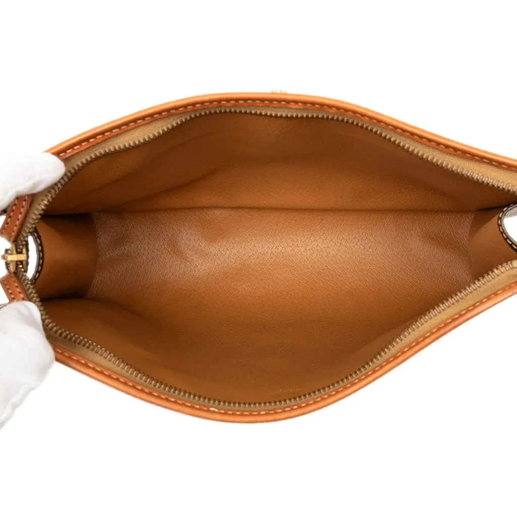 Celine Macadam Coated Canvas Clutch Brown Canvas Very good - Model View