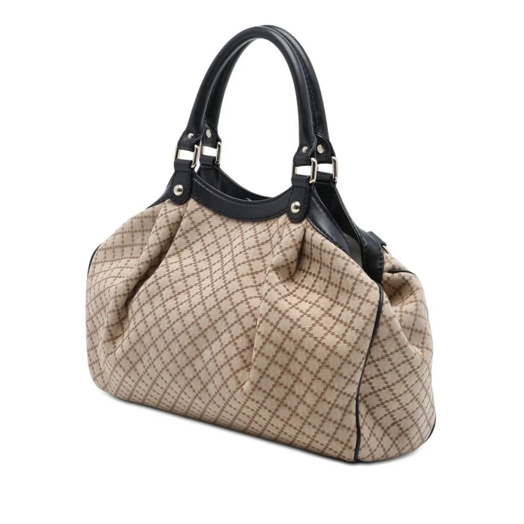 Gucci Medium Diamante Canvas Sukey Tote Beige Very good - Back View