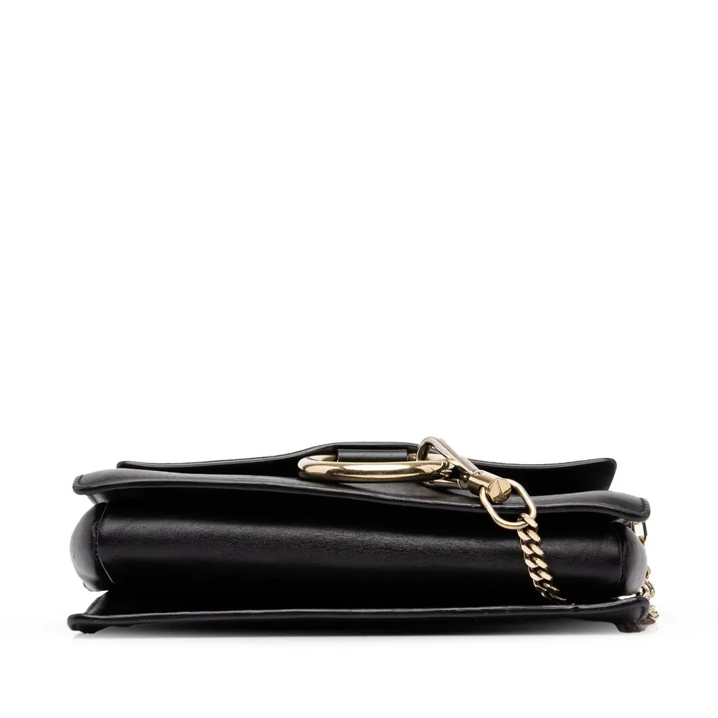 Chloé Small Suede and Calfskin Faye Crossbody Black Leather Good - Inside View
