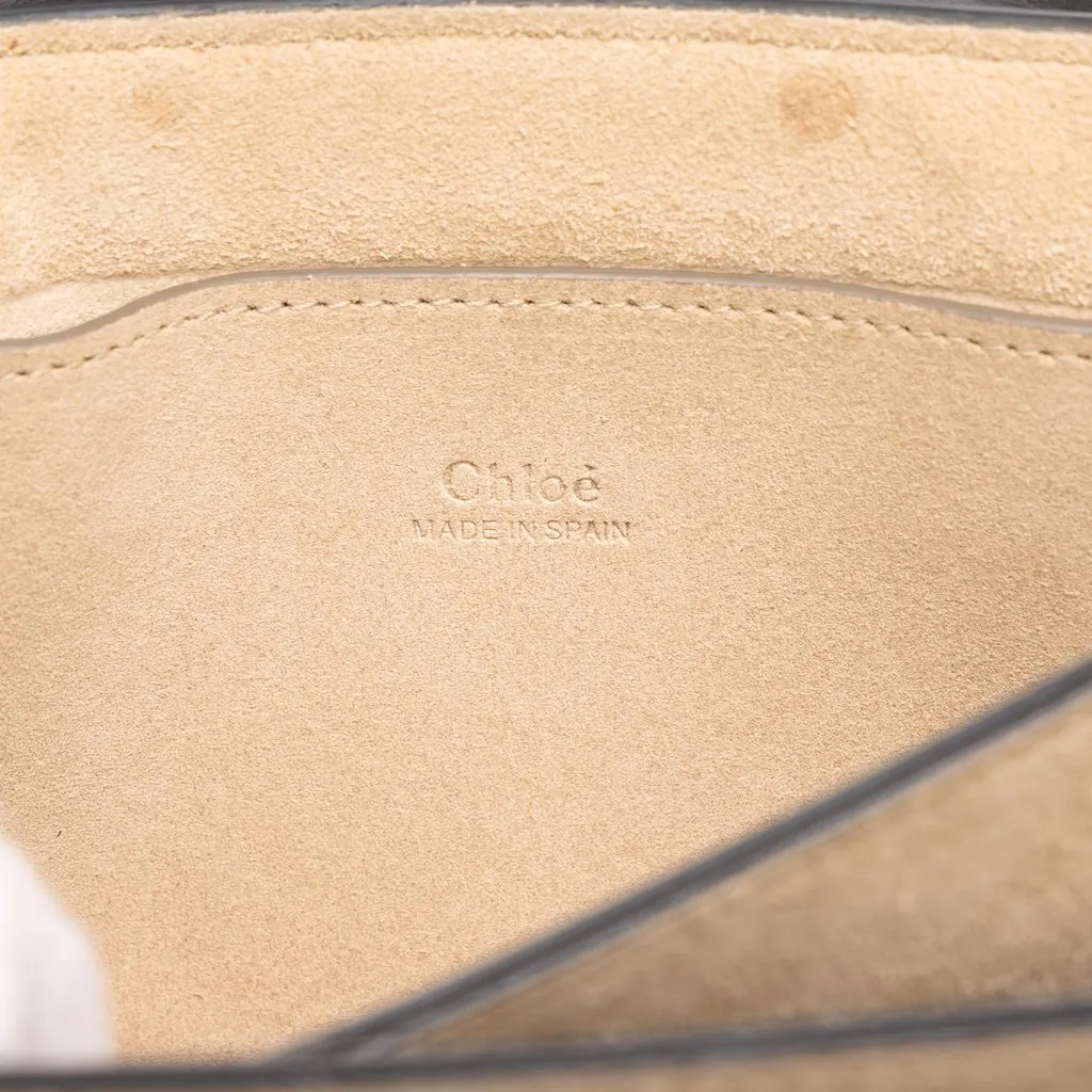 Chloé Small Suede and Calfskin Faye Crossbody Black Leather Good - Box View