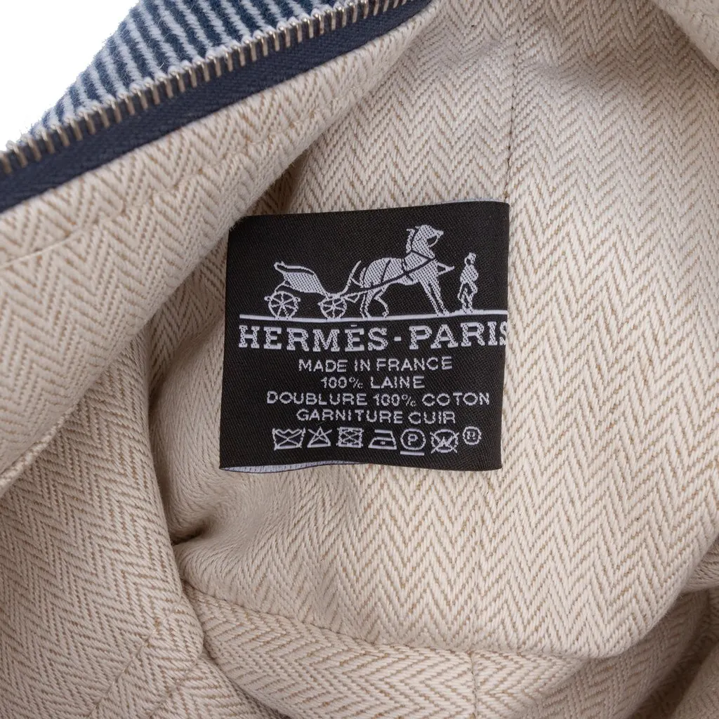 Hermès Small Wool Bride A Brac H Natte Case Blue Very good - Box View