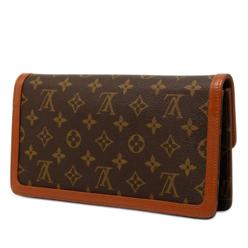 Louis Vuitton Monogram Pochette Dame PM Brown Canvas Good - Back View