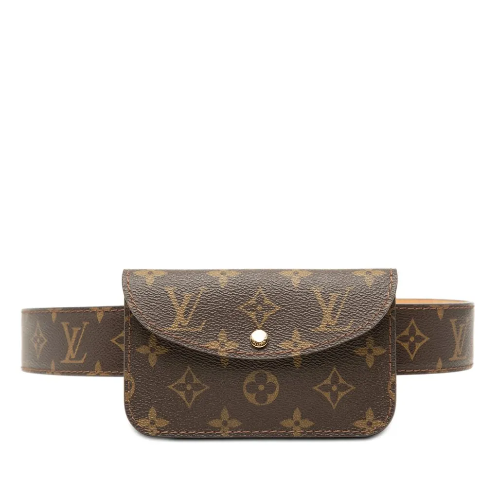 Louis Vuitton Monogram Ceinture Pochette Solo Brown Very good - Front View